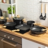Batterie de cuisine 10 pièces en aluminium antiadhésif Fuji Modèle
