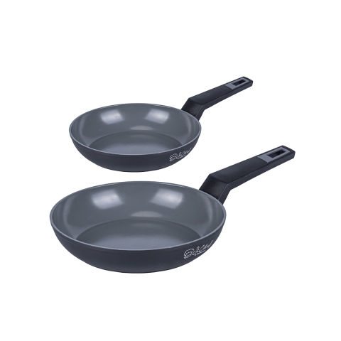 Set van 2 aluminium koekenpannen met keramische antiaanbaklaag Berlino Aanbieding