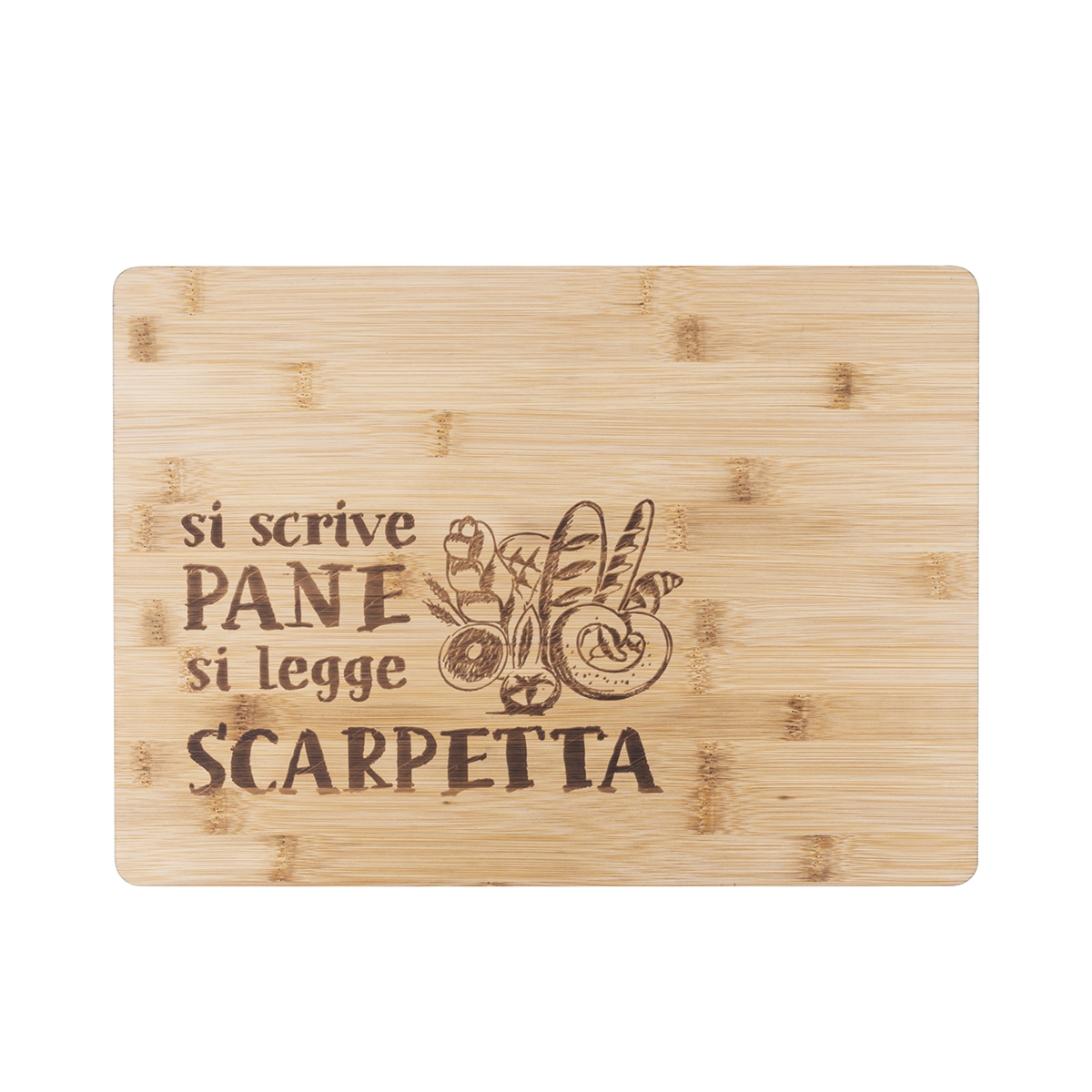 Houten snijplank 39x28cm Si scrive pane, si legge scarpetta Aanbieding Houten snijplank 39x28cm Si scrive pane, si legge scarpetta Aanbieding