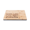 Houten snijplank 39x28cm Si scrive pane, si legge scarpetta Aanbod