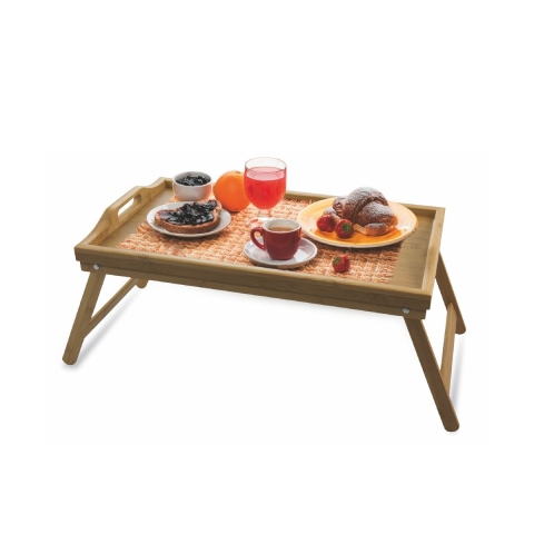Plateau de petit déjeuner pliable en bambou avec poignées Kona Promotion