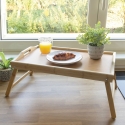 Plateau de petit déjeuner pliable en bambou avec poignées Kona Vente