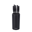 Bloc noir avec 5 couteaux en acier inoxydable effet martelé Piko Offre