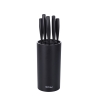 Bloc noir avec 5 couteaux en acier inoxydable effet martelé Piko Offre