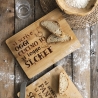 Houten snijplank 27x20 cm met opschrift "Vandaag kook ik, je leest Sì Chef" Verkoop
