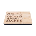 Planche à découper en bois 27x20 cm "Aujourd'hui, c'est moi qui cuisine, mais on dit Oui Chef" Offre
