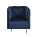 Fauteuil cabriolet en tissu effet velours vintage Ravira Vente