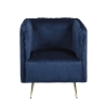 Fauteuil cabriolet en tissu effet velours vintage Ravira Vente