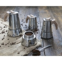 Moka koffiezetapparaat 6 kopjes roestvrij staal met houtlook handvat Riko Verkoop