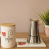 Riko RVS 4-kops koffiezetter met houtlook handvat Verkoop