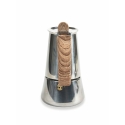 Riko RVS 4-kops koffiezetter met houtlook handvat Aanbod