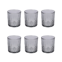 Ensemble de 6 verres en verre 340 ml avec surface décorée Edinburgh Catalogue
