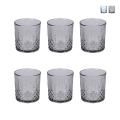 Ensemble de 6 verres en verre 340 ml avec surface décorée Edinburgh Promotion