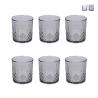 Ensemble de 6 verres en verre 340 ml avec surface décorée Edinburgh Promotion