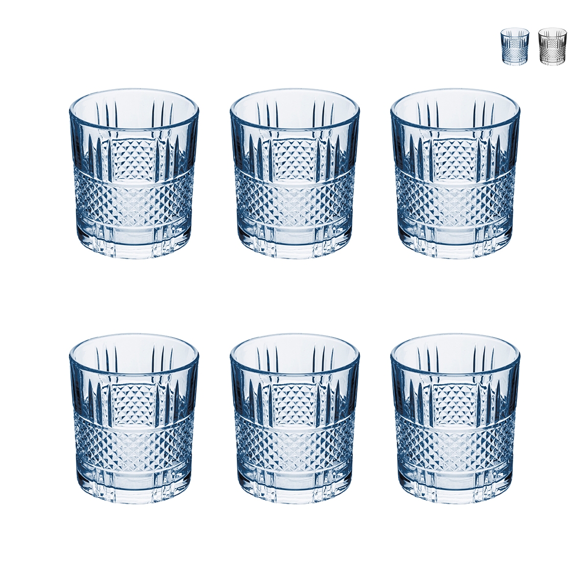 Ensemble de 6 verres à eau 340 ml en verre décoré Dublin Promotion Ensemble de 6 verres à eau 340 ml en verre décoré Dublin Promotion