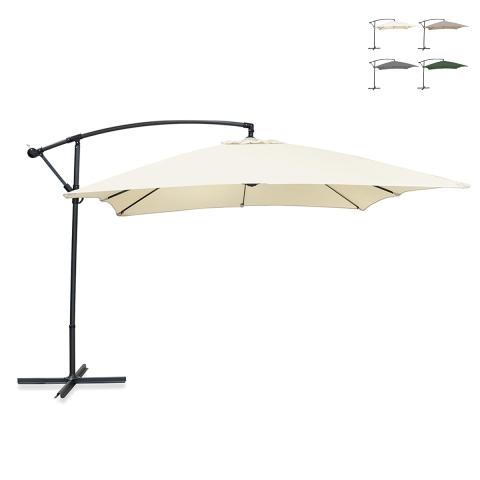 Parasol de jardin déporté 3x2m en acier Kios Promotion