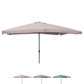 Parasol de jardin 3x4 à mât central ouverture par manivelle Cuba Promotion