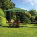 Parasol de jardin à mât central 3x3 en acier Cuba 