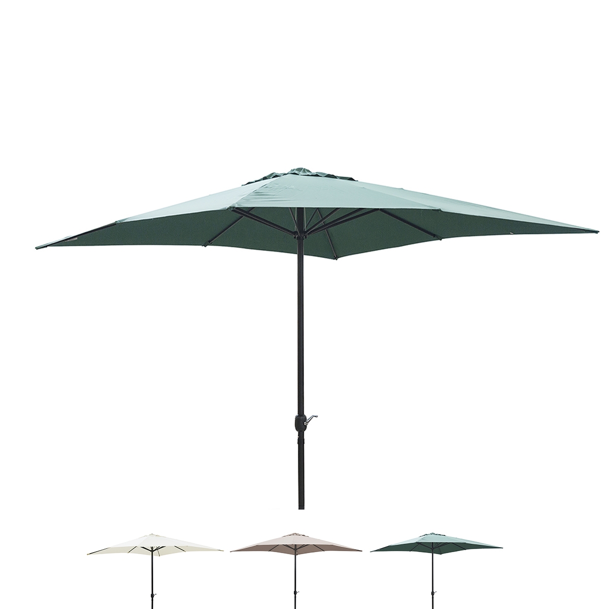 Parasol de jardin à mât central 3x3 en acier Cuba Achat Parasol de jardin à mât central 3x3 en acier Cuba Achat