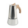 Moka koffiezetter 2 kopjes roestvrij staal houten effect handgreep Riko Aanbod