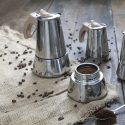 Moka koffiezetter 2 kopjes roestvrij staal houten effect handgreep Riko Verkoop