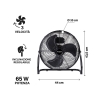 Tafelventilator met 3 hogesnelheidsbladen 65W CromoFresh Kortingen