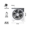 Tafelventilator met timer, 3 snelheden, 45W ArticFresh Aanbod
