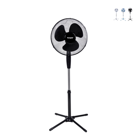 Ventilateur sur pied, base croisée 3 vitesses 45 W 133 cm ArticFresh Promotion