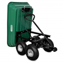 Chariot de jardin charrette pliante bois herbe et liquides 380 Kg Parcheron Offre