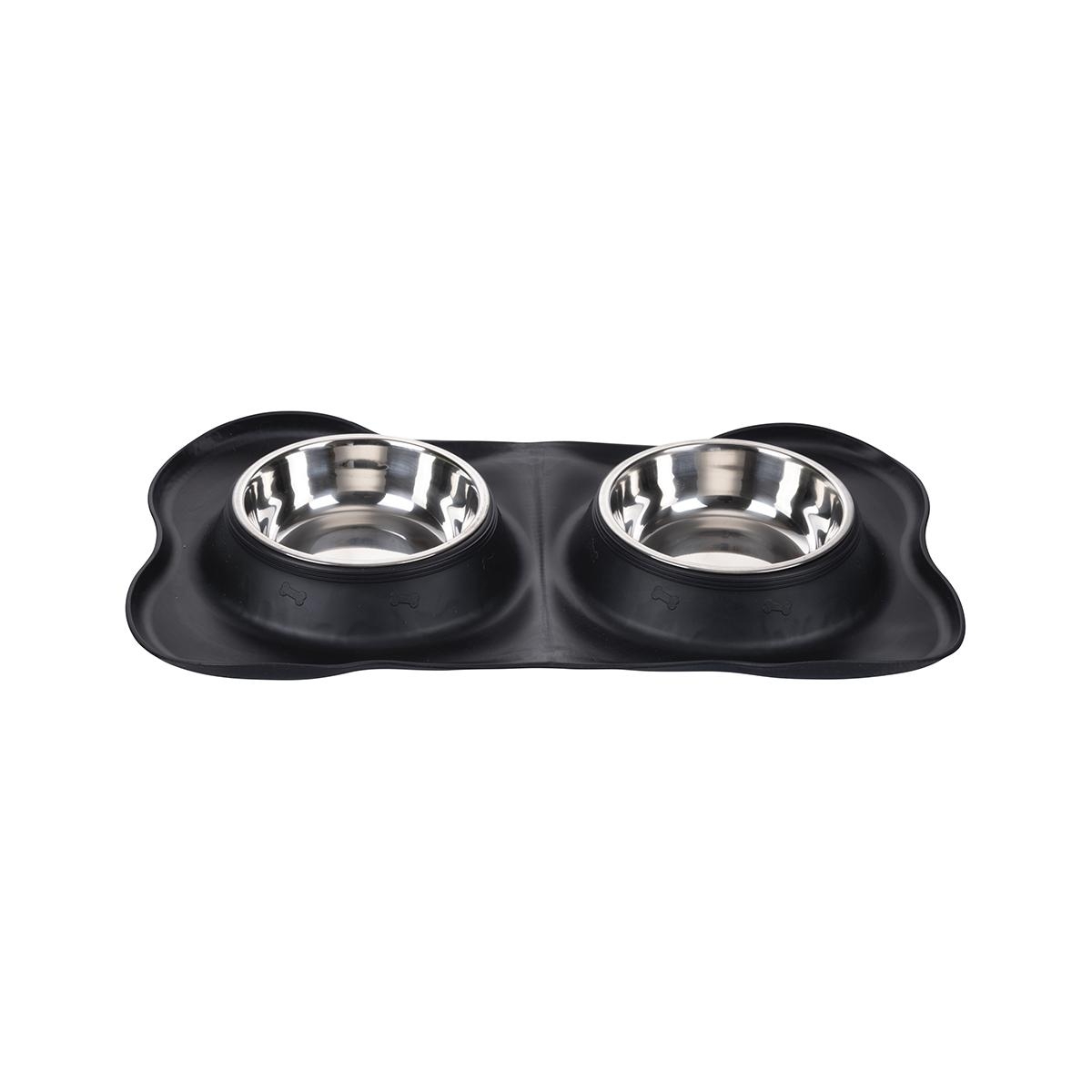 Dubbele voederbak voor huisdieren met antislipmat Aloza Aanbieding