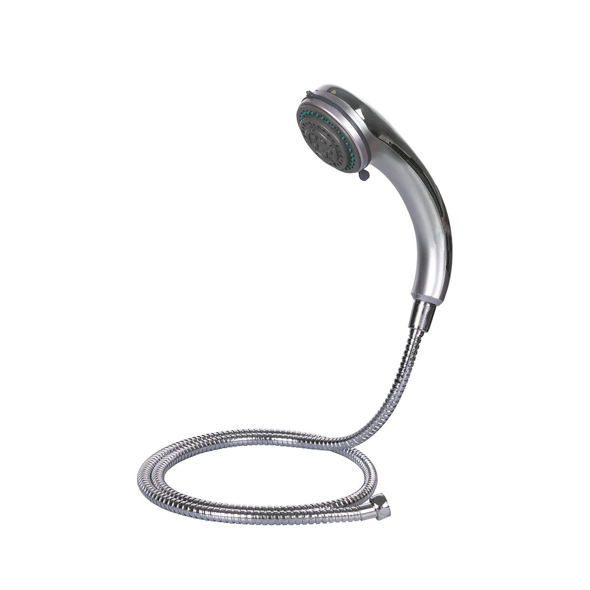 Pommeau de douche multijet avec flexible en acier satiné Kirel Promotion Pommeau de douche multijet avec flexible en acier satiné Kirel Promotion