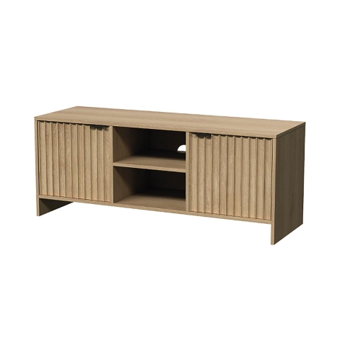 Tv-meubel hout 2 deuren 2 planken 140x39,5x49cm Talua Aanbieding