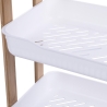 Étagère mobile 3 niveaux en bois et plastique 35x20,5x45 cm Senia Remises