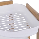 Hoekplank voor douche in hout met 2 planken plastic 23x23x27cm Aliva Aanbod
