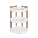 Norea hoekplank voor douche, 3 etages, hout en kunststof Aanbieding