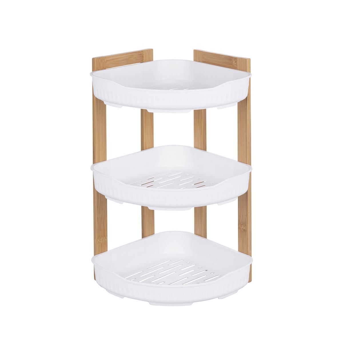 Norea hoekplank voor douche, 3 etages, hout en kunststof Aanbieding Norea hoekplank voor douche, 3 etages, hout en kunststof Aanbieding