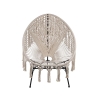 Fauteuil de jardin extérieur avec tissage macramé Elika 