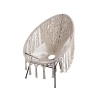 Fauteuil de jardin extérieur avec tissage macramé Elika 