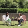 Fauteuil de jardin extérieur avec tissage macramé Elika Remises