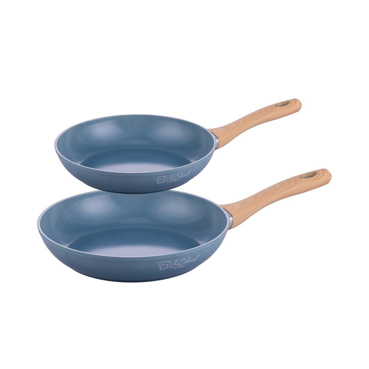 Set van 2 keramische inductie-antiaanbakpannen 22-26 cm Aanbieding Set van 2 keramische inductie-antiaanbakpannen 22-26 cm Aanbieding