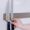 Barre porte-couteaux magnétique en bois d'acacia 30x5x2,2 cm Barnik Remises
