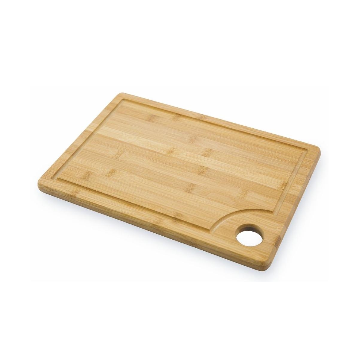 Planche à découper en bois de cuisine 33x23 x h.1,5 cm avec trou Omela Promotion Planche à découper en bois de cuisine 33x23 x h.1,5 cm avec trou Omela Promotion