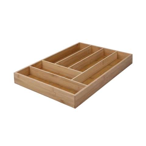 Range-couverts en bois 6 compartiments 43,2x30,5x5cm Viora Promotion