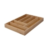 Range-couverts en bois 6 compartiments 43,2x30,5x5cm Viora Promotion