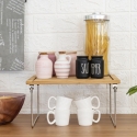 Organisateur pliable en bois pour cuisine 32x28x15,5cm Seluna Catalogue