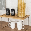 Organisateur pliable en bois pour cuisine 32x28x15,5cm Seluna Caractéristiques
