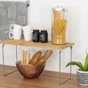 Organisateur de cuisine pliable en bois 47x18,5x22cm Kurnek Catalogue