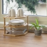 Hoekplank keuken 3 lagen hout 25x25x23cm Tolvak Kortingen