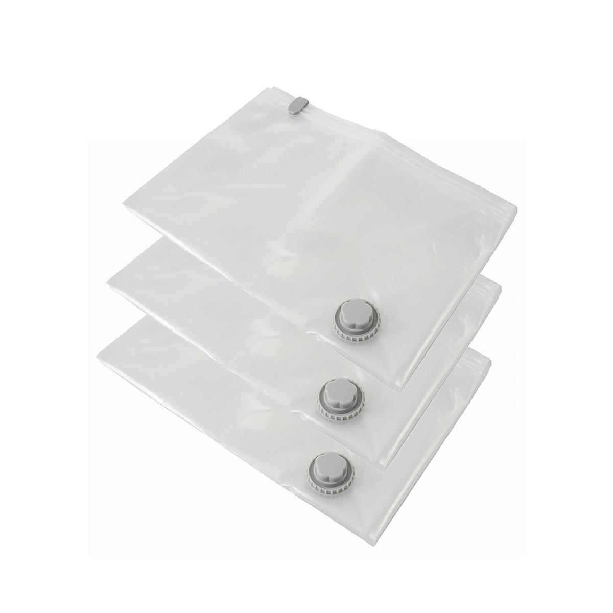 Set van 3 vacuüm opbergzakken met ventiel Sahira Aanbieding Set van 3 vacuüm opbergzakken met ventiel Sahira Aanbieding
