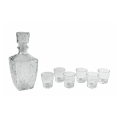 Ensemble bouteille en verre pour liqueur + 6 verres Diamante Promotion